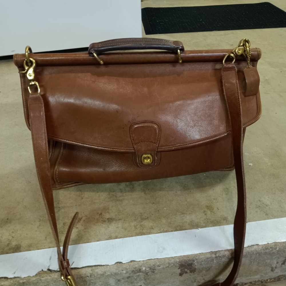 Coach Brown Leather Messenger Bag